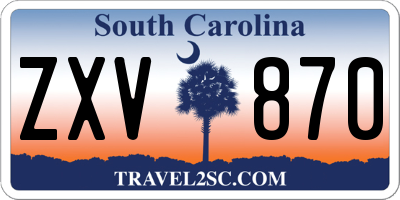 SC license plate ZXV870