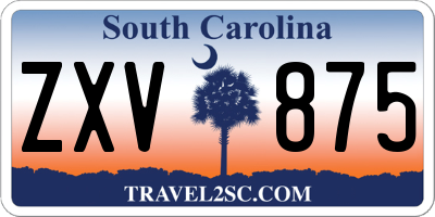 SC license plate ZXV875