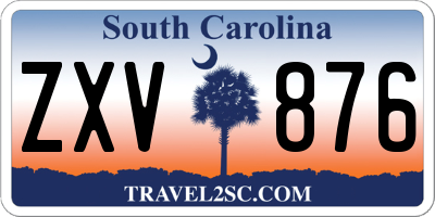 SC license plate ZXV876