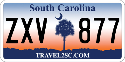 SC license plate ZXV877