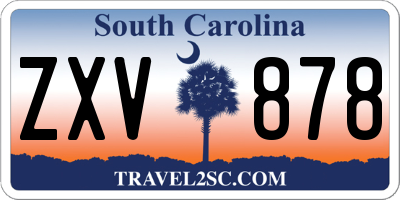 SC license plate ZXV878