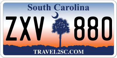 SC license plate ZXV880