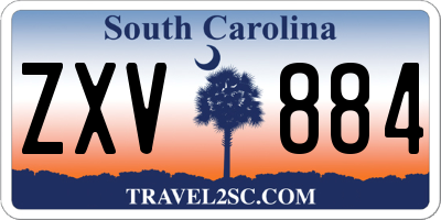 SC license plate ZXV884