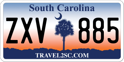 SC license plate ZXV885
