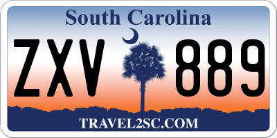 SC license plate ZXV889
