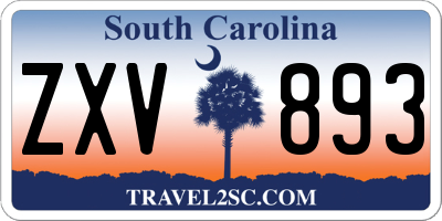 SC license plate ZXV893