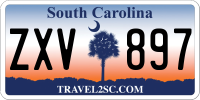 SC license plate ZXV897