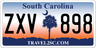 SC license plate ZXV898