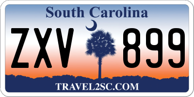 SC license plate ZXV899