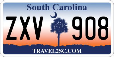 SC license plate ZXV908