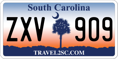 SC license plate ZXV909
