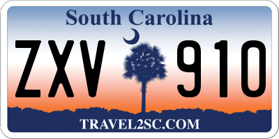 SC license plate ZXV910
