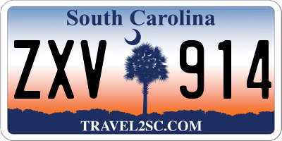 SC license plate ZXV914