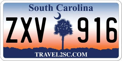 SC license plate ZXV916