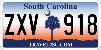 SC license plate ZXV918
