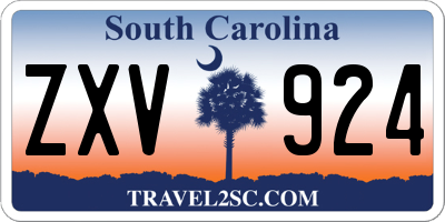 SC license plate ZXV924
