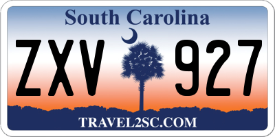 SC license plate ZXV927