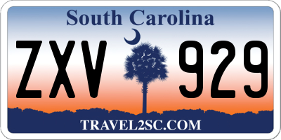 SC license plate ZXV929