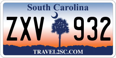 SC license plate ZXV932