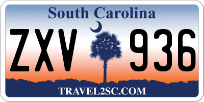 SC license plate ZXV936