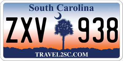 SC license plate ZXV938