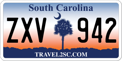 SC license plate ZXV942