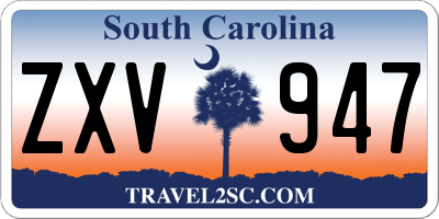 SC license plate ZXV947