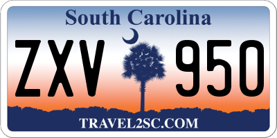 SC license plate ZXV950