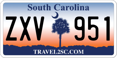 SC license plate ZXV951