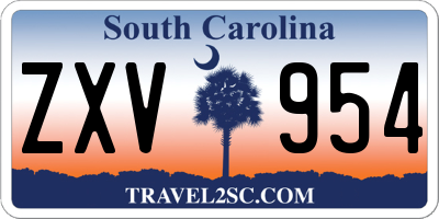 SC license plate ZXV954