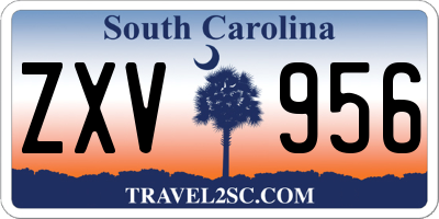 SC license plate ZXV956