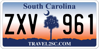 SC license plate ZXV961