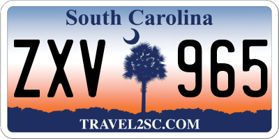 SC license plate ZXV965
