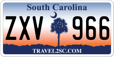 SC license plate ZXV966
