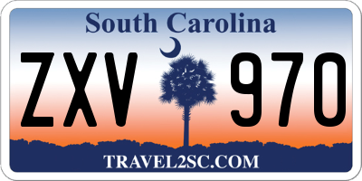 SC license plate ZXV970