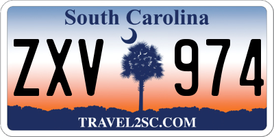 SC license plate ZXV974