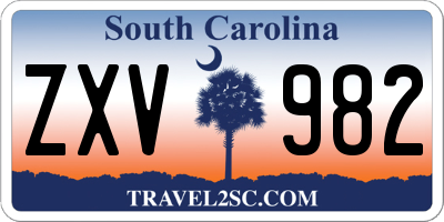 SC license plate ZXV982