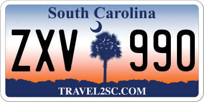 SC license plate ZXV990