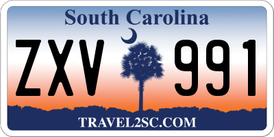 SC license plate ZXV991