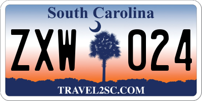 SC license plate ZXW024