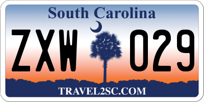 SC license plate ZXW029