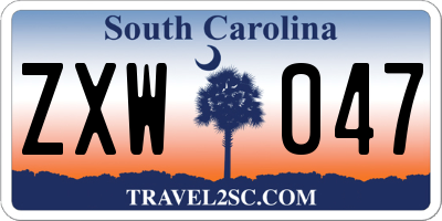 SC license plate ZXW047