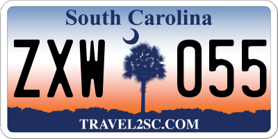 SC license plate ZXW055