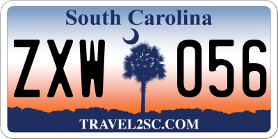 SC license plate ZXW056