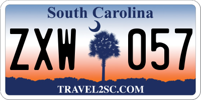 SC license plate ZXW057