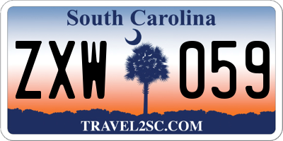 SC license plate ZXW059