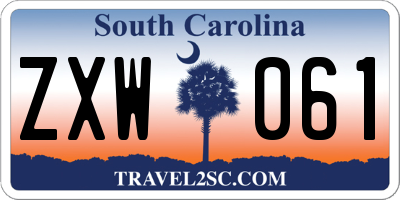 SC license plate ZXW061