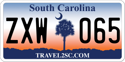 SC license plate ZXW065