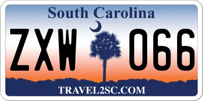 SC license plate ZXW066