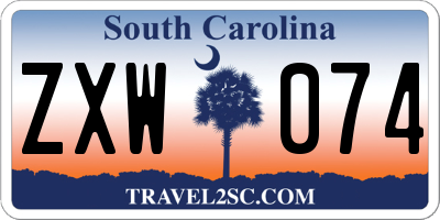 SC license plate ZXW074